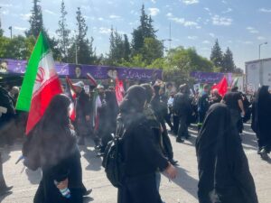 برپایی موکب سازمان بازرسی برای تکریم زائران در مراسم وداع با قائد شهید امت