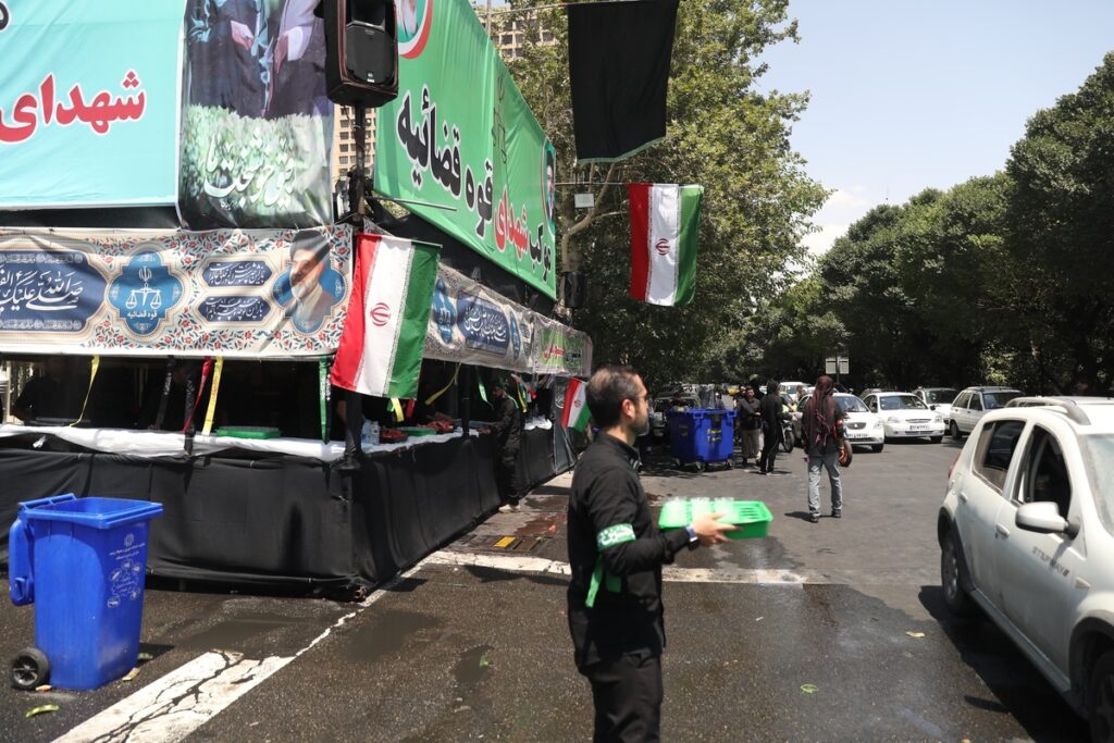 برپایی موکب قوه قضاییه ویژه مراسم وداع و تشییع آقای شهید ایران