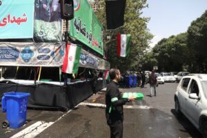 برپایی موکب قوه قضاییه ویژه مراسم وداع و تشییع آقای شهید ایران