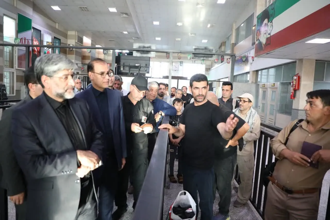 بازدید رئیس کل دادگستری استان آذربایجان غربی از پایانه مرزی تمرچین و نحوه خدمت رسانی به زائران اربعین حسینی/استقرار کشیک قضایی در پایانه مرزی